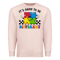 Pale Pink It's Okay To Be Different Premium Sweatshirt - CowhideDigitalArt