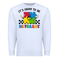 White It's Okay To Be Different Premium Sweatshirt - CowhideDigitalArt