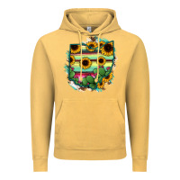 Vintage Mustard Ohio Map Sunflower Cactus Serape Vintage Hoodie - RanaPortraitStore