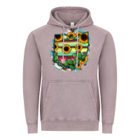 Vintage Zinc Ohio Map Sunflower Cactus Serape Vintage Hoodie - RanaPortraitStore
