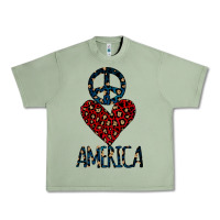 Oil Green Peace Love America Urban Heavy Tee - Bettercallsaul