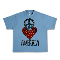 Pebble Blue Peace Love America Urban Heavy Tee - Bettercallsaul