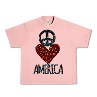 Salmon Peace Love America Urban Heavy Tee - Bettercallsaul