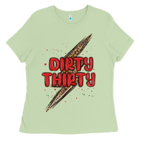 Dirty Thirty Lightning Bolt Ladies Tee | Teevron