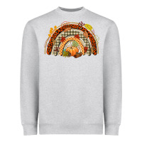 Heather Grey fall rainbow Heavyweight Sweatshirt - CowGirlArtShop