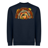 Navy fall rainbow Heavyweight Sweatshirt - CowGirlArtShop