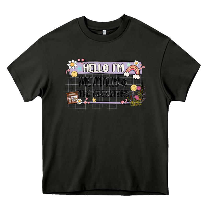 Hello Im Mentally At The Bookstore Heavy Core Tee by MaliasSmallBusiness | Teevron