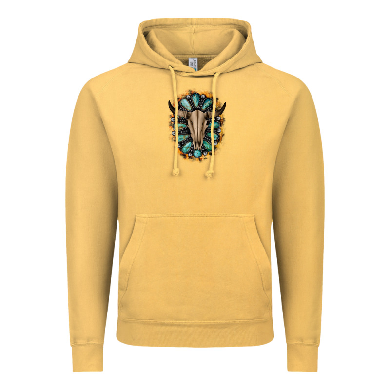 Western Gemstone Bull Skull Vintage Hoodie by Bettercallsaul | Teevron
