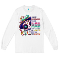 White You are braver than you think sugar skull Long Sleeve Tee - NancyCooperArtShop