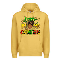 Antique Gold Little black queen Premium Hoodie - FaDigitalArtStudio