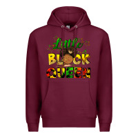 Burgundy Little black queen Premium Hoodie - FaDigitalArtStudio
