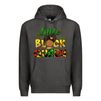 Charcoal Heather Little black queen Premium Hoodie - FaDigitalArtStudio