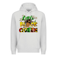 Dove Grey Little black queen Premium Hoodie - FaDigitalArtStudio
