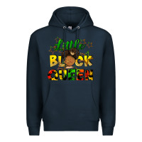 Navy Little black queen Premium Hoodie - FaDigitalArtStudio