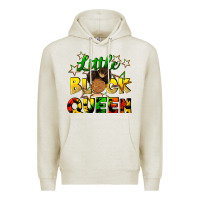 Oatmeal Heather Little black queen Premium Hoodie - FaDigitalArtStudio