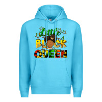Ocean Blue Little black queen Premium Hoodie - FaDigitalArtStudio