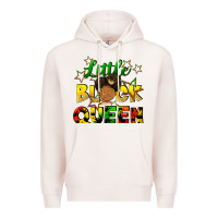 Pale Pink Little black queen Premium Hoodie - FaDigitalArtStudio