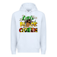 White Little black queen Premium Hoodie - FaDigitalArtStudio