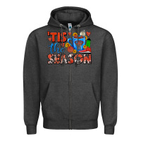Charcoal Heather tis the season  basketball coffee mug Zipper Hoodie - FaDigitalArtStudio
