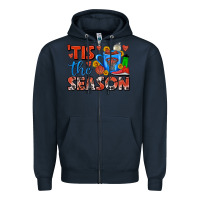 Navy tis the season  basketball coffee mug Zipper Hoodie - FaDigitalArtStudio