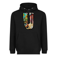 Black farm life alphabet lowercase letters u Heavyweight Hoodie - BundleAndBundleShop