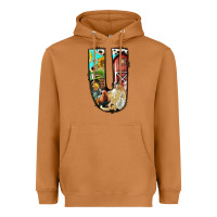 Meerkat farm life alphabet lowercase letters u Heavyweight Hoodie - BundleAndBundleShop