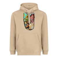 Mushroom farm life alphabet lowercase letters u Heavyweight Hoodie - BundleAndBundleShop
