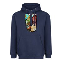 Navy farm life alphabet lowercase letters u Heavyweight Hoodie - BundleAndBundleShop