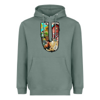 Sage farm life alphabet lowercase letters u Heavyweight Hoodie - BundleAndBundleShop