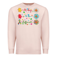 Pale Pink It's Okay To Be Different Premium Sweatshirt - CowhideDigitalArt