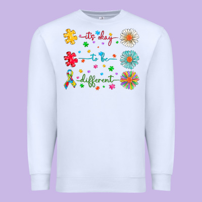 It's Okay To Be Different Premium Sweatshirt Designed By Cowhidedigitalart
