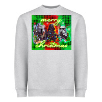 Heather Grey merry christmas gnomies Heavyweight Sweatshirt - CowGirlArtShop