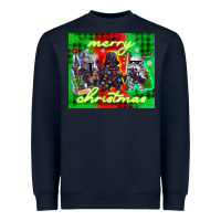 Navy merry christmas gnomies Heavyweight Sweatshirt - CowGirlArtShop