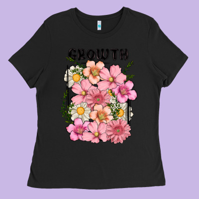 Growth Flower Ladies Tee Designed By Maliassmallbusiness