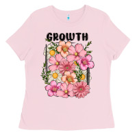 Bubblegum Pink growth flower Ladies Tee - MaliasSmallBusiness