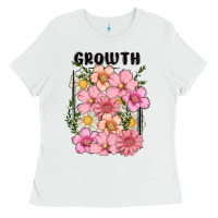 White growth flower Ladies Tee - MaliasSmallBusiness