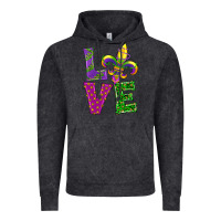 Vintage Black mardi gras love Vintage Hoodie - RanaPortraitStore