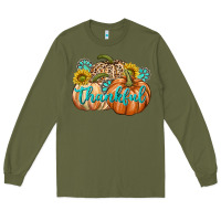 Army Green Thankful Long Sleeve Tee - texasbilliewilder