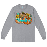 Heather Grey Thankful Long Sleeve Tee - texasbilliewilder