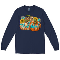 Navy Thankful Long Sleeve Tee - texasbilliewilder