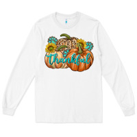 White Thankful Long Sleeve Tee - texasbilliewilder