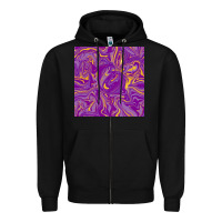 Black Abstract Mardi Gras Seamless Pattern Zipper Hoodie - FaDigitalArtStudio