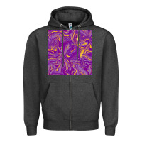 Charcoal Heather Abstract Mardi Gras Seamless Pattern Zipper Hoodie - FaDigitalArtStudio