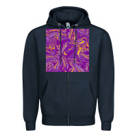 Navy Abstract Mardi Gras Seamless Pattern Zipper Hoodie - FaDigitalArtStudio