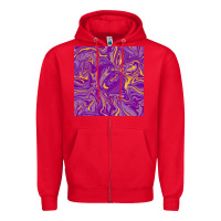Red Abstract Mardi Gras Seamless Pattern Zipper Hoodie - FaDigitalArtStudio