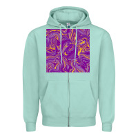 Seafoam Abstract Mardi Gras Seamless Pattern Zipper Hoodie - FaDigitalArtStudio