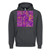 Smoke Abstract Mardi Gras Seamless Pattern Zipper Hoodie - FaDigitalArtStudio