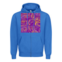 True Royal Abstract Mardi Gras Seamless Pattern Zipper Hoodie - FaDigitalArtStudio