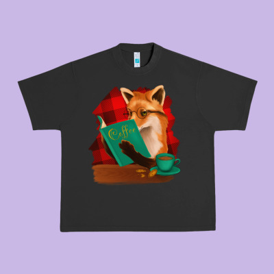 Fox With Coffee Urban Heavy Tee Designed By Bettercallsaul