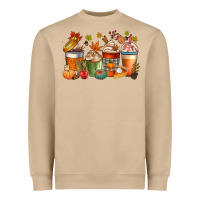 Mushroom fall coffee cups Heavyweight Sweatshirt - CowGirlArtShop